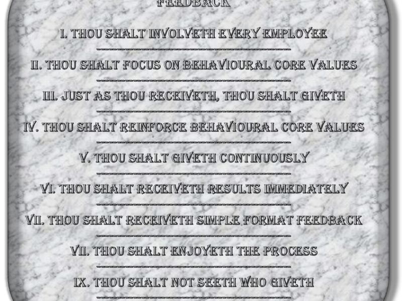 The 10 Commandments of Behavioural&nbsp;Feedback